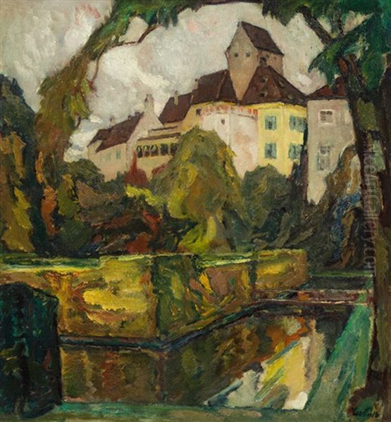 Castle Seefeld V Oil Painting by Leo Putz