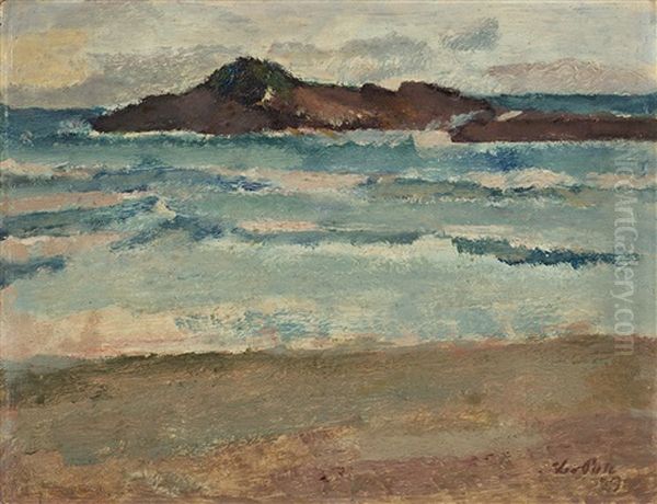 Isola Di Fronte Alla Spiaggia Di Guaruja Oil Painting by Leo Putz