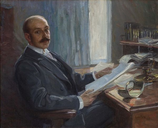 Landgerichtsrat Dr. Homan Oil Painting by Leo Putz