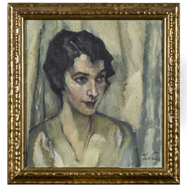 Brustportrat Einer Jungen Frau Oil Painting by Leo Putz