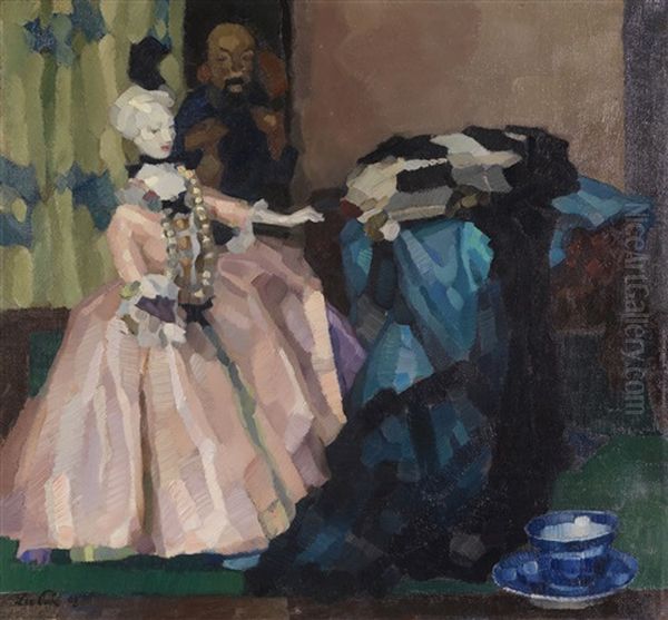 Weise Puppe Oil Painting by Leo Putz