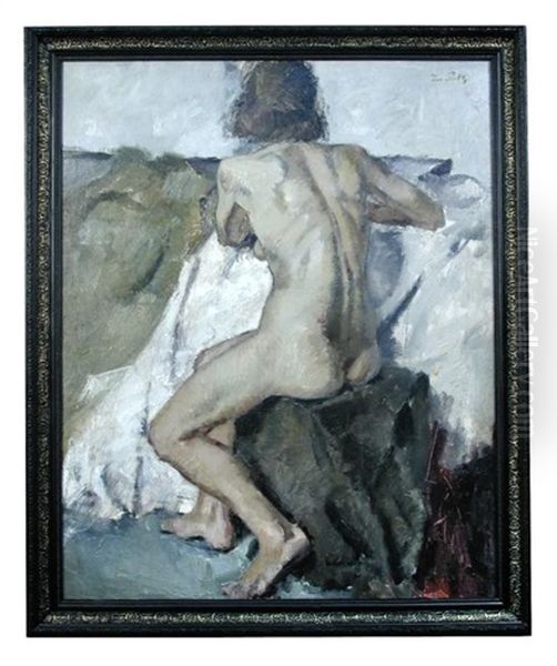 Nude Oil Painting by Leo Putz