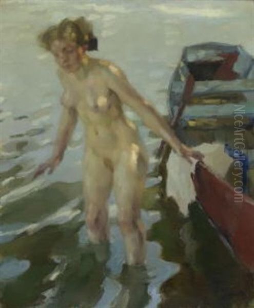 Steiniger Boden Ii Oil Painting by Leo Putz