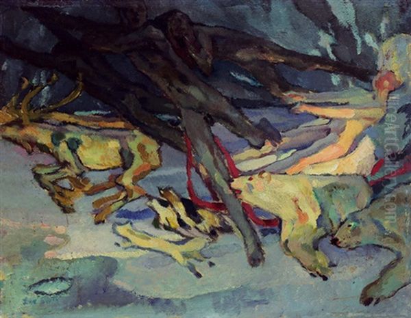 Die Eiskonigin Ii Oil Painting by Leo Putz