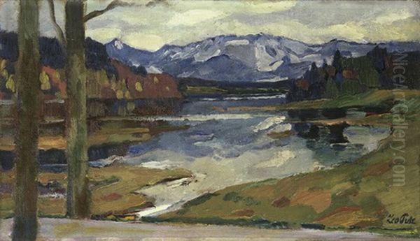 Kampenwand, Chiemsee Oil Painting by Leo Putz