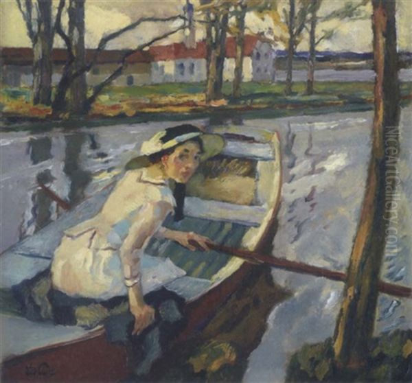 Stiller Abend Oil Painting by Leo Putz