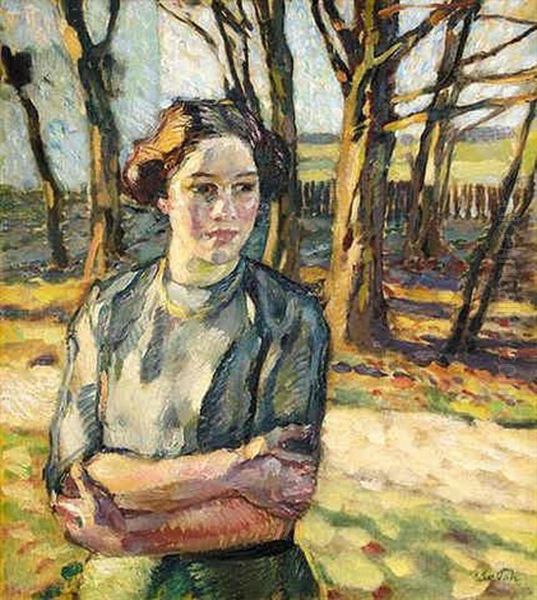 Wintersonne (winter Sun) Oil Painting by Leo Putz