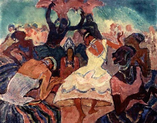 Rio Dancers Oil Painting by Leo Putz