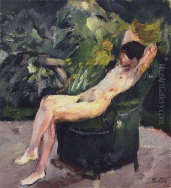 Im Garten Oil Painting by Leo Putz