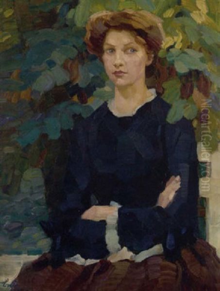 Herbst Oil Painting by Leo Putz