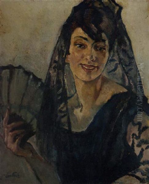 Sevillanerin Oil Painting by Leo Putz