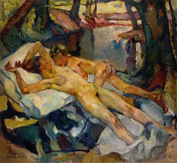 Ein Sommertag Oil Painting by Leo Putz