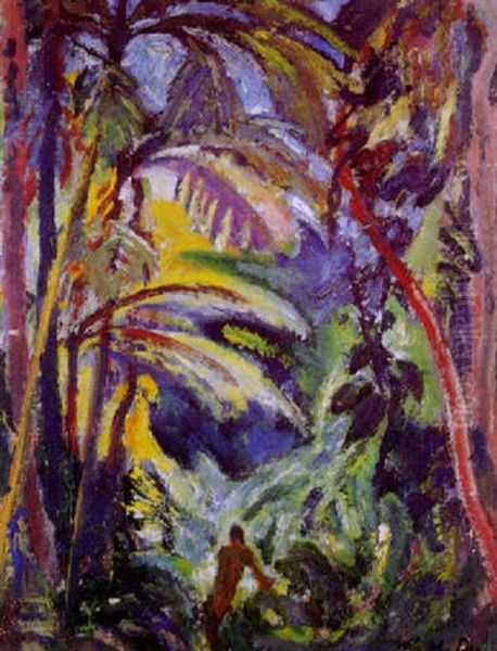 Wald In Caieiras Oil Painting by Leo Putz