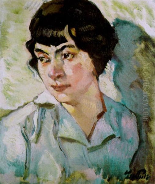 Manon Oil Painting by Leo Putz