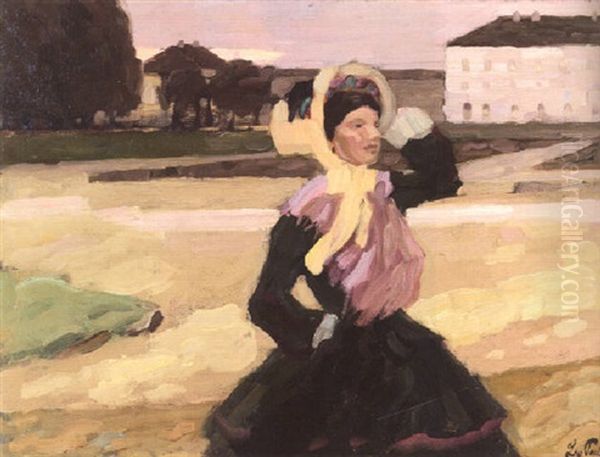 Im Park Von Schlos Schleisheim Oil Painting by Leo Putz