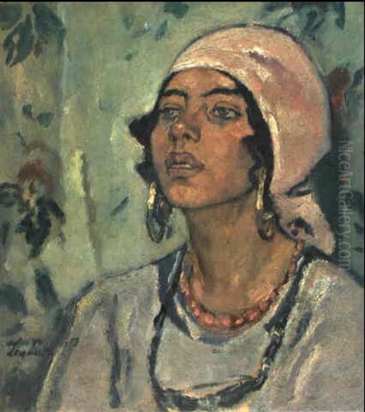 Die Tanzerin Mara Aranaz Oil Painting by Leo Putz