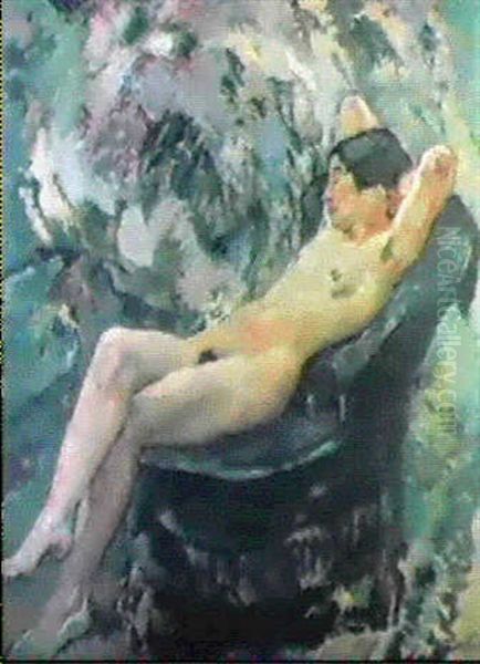 Adelheid Oil Painting by Leo Putz