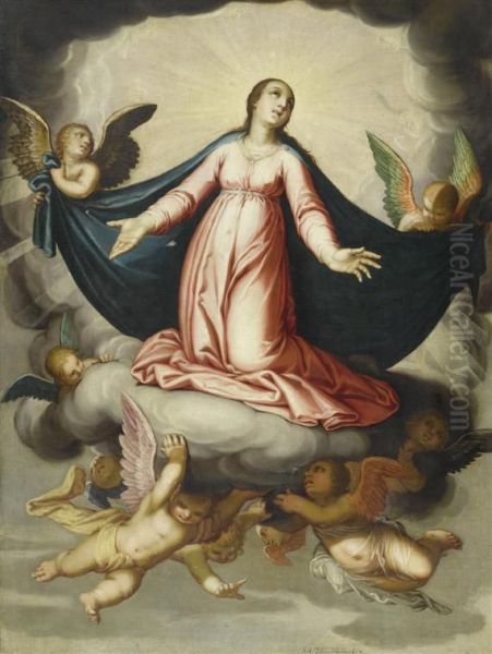 The Assumption Of Mary Oil Painting by Schelte Adams Bolswert