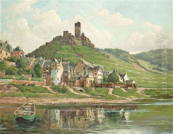 Burg Beilstein Oil Painting by Paul Puetzhofen-Hambuechen