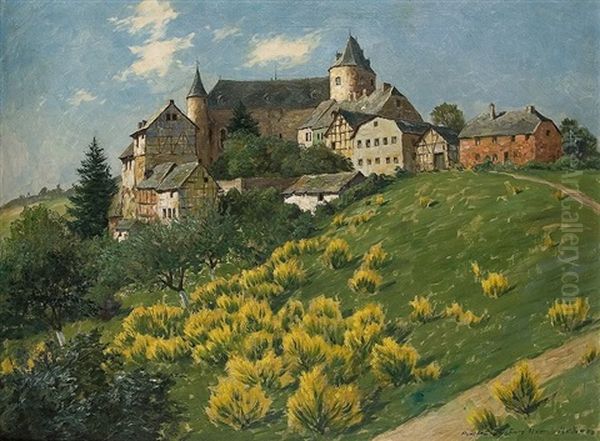 Burg Wildenburg Bei Reifferscheidt Oil Painting by Paul Puetzhofen-Hambuechen