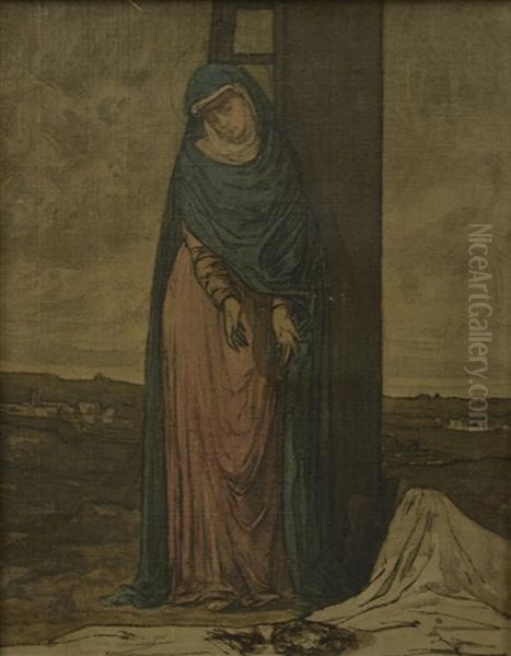 The Virgin Oil Painting by Pierre Puvis de Chavannes