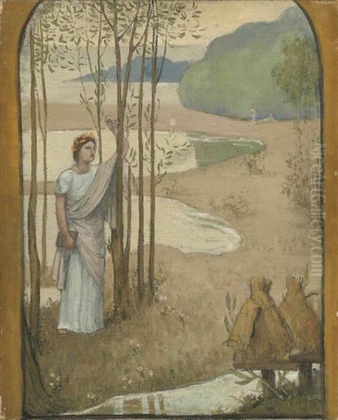 Virgil Oil Painting by Pierre Puvis de Chavannes