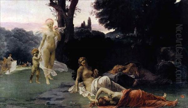 L'aurore Oil Painting by Pierre Puvis de Chavannes