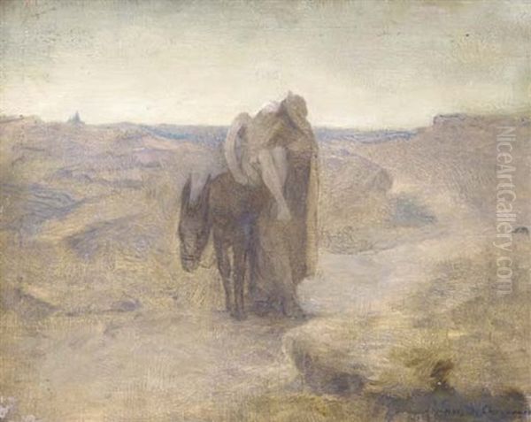 Le Bon Samaritain Oil Painting by Pierre Puvis de Chavannes