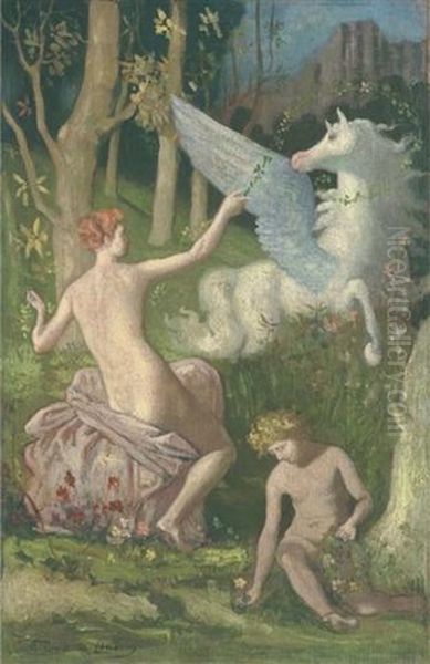 La Fantaisie (fantasy) Oil Painting by Pierre Puvis de Chavannes