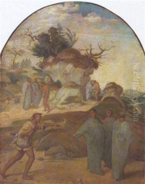 Biblische Szene Oil Painting by Pierre Puvis de Chavannes