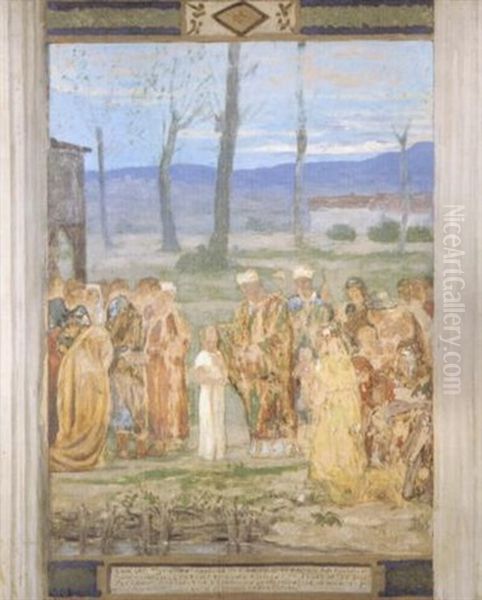 L'enfance De Saint Genevieve by Pierre Puvis de Chavannes