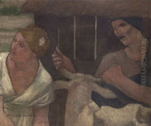 Aus Dem Leben Der Heiligen Genoveva Oil Painting by Pierre Puvis de Chavannes