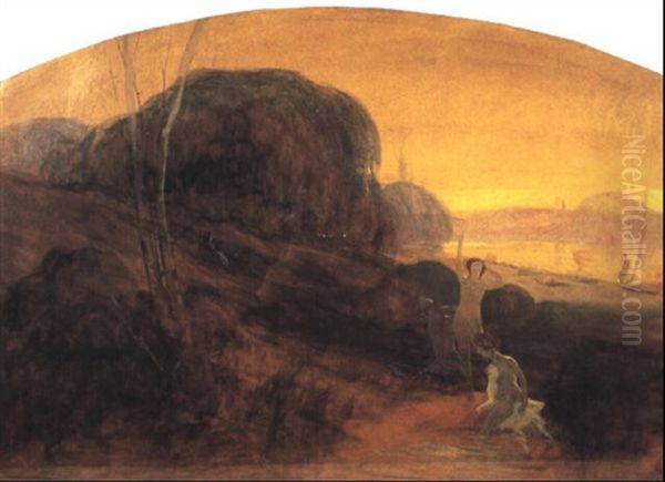 L'ete Oil Painting by Pierre Puvis de Chavannes