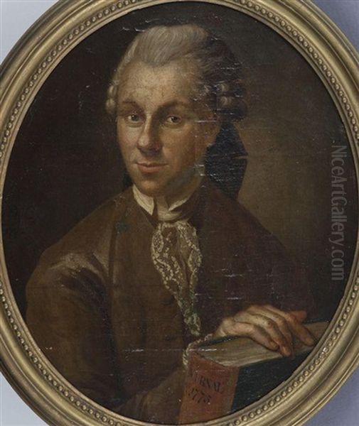 Portrait D'un Gentilhomme Oil Painting by Louis Francois Gerard van der Puyl