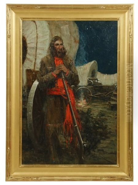 Oregon Trail Oil Painting by Howard Pyle