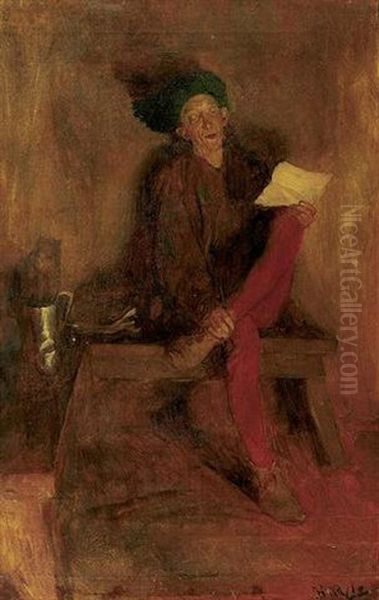 Villon - The Singer Fate Fashioned To Her Liking Oil Painting by Howard Pyle