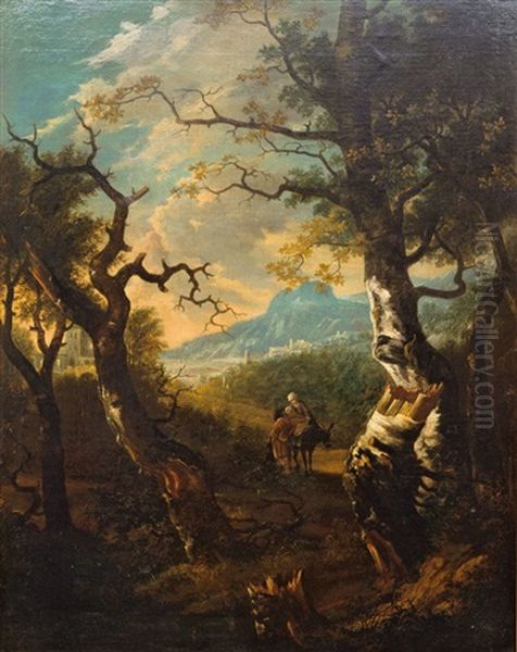 Sudliche Landschaft Mit Reisenden Oil Painting by Adam Pynacker