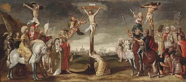 The Crucifixion Oil Painting by Jacob Symonsz Pynas