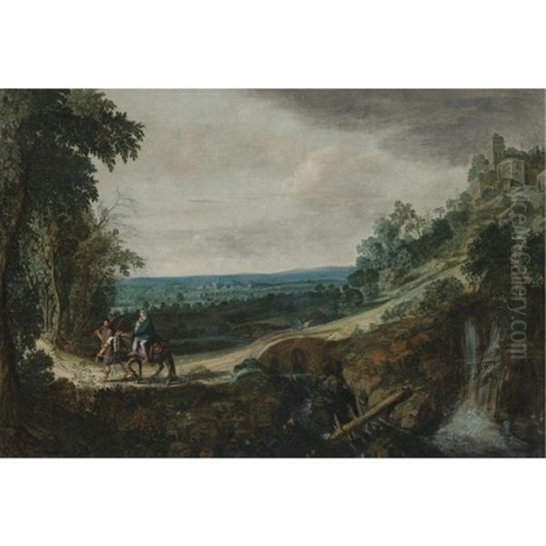 The Flight Into Egypt Oil Painting by Jacob Symonsz Pynas