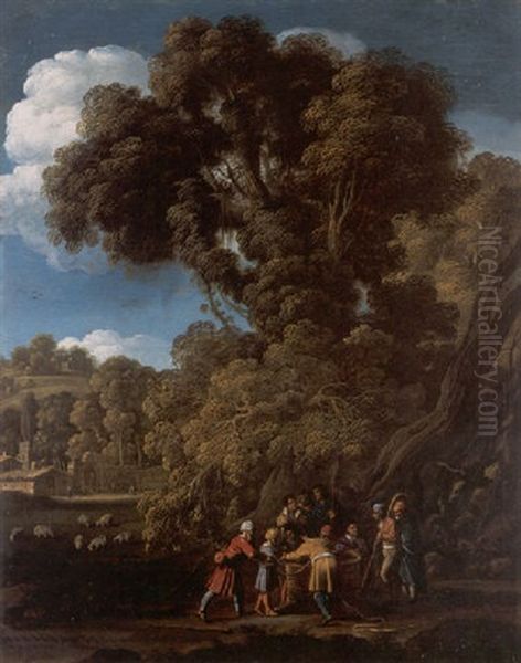 Joseph Cast Into The Well By His Brothers Oil Painting by Jacob Symonsz Pynas