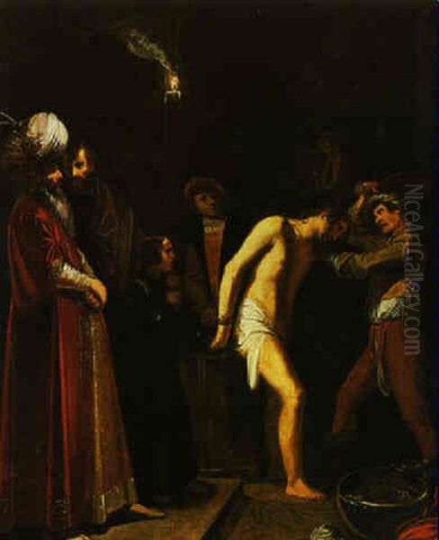 La Flagellation Du Christ Oil Painting by Jacob Symonsz Pynas