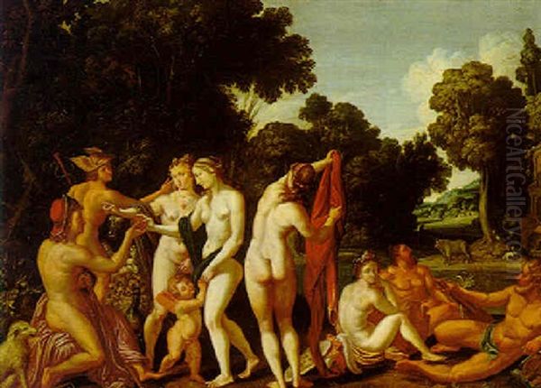 The Judgment Of Paris Oil Painting by Jan Pynas