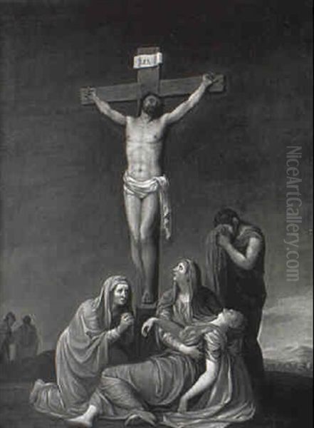 The Crucifixion Of Christ Oil Painting by Jan Pynas