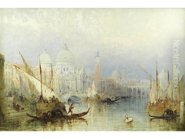 A Saint's Day, Venice Oil Painting by James Baker Pyne