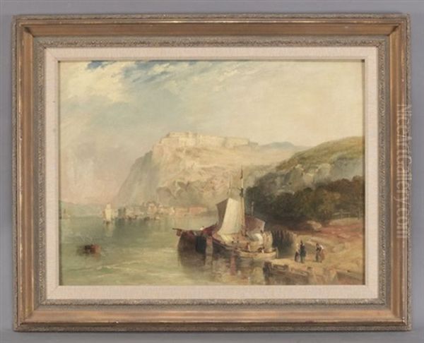 Port Scene Oil Painting by James Baker Pyne