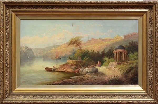 View Of Constantinople From The Bosphorus Oil Painting by James Baker Pyne