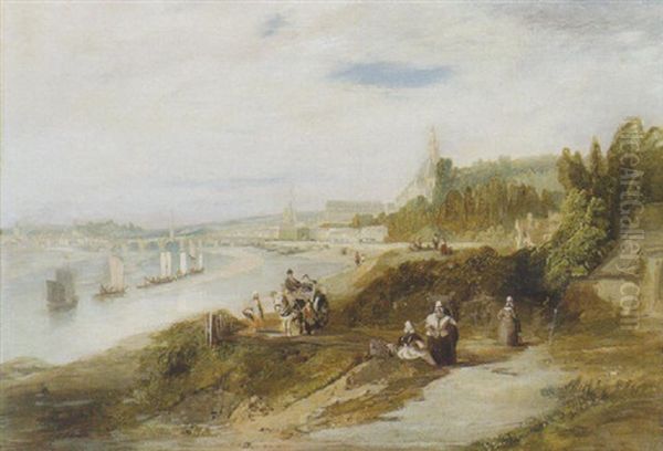 A View Of Rouen by James Baker Pyne