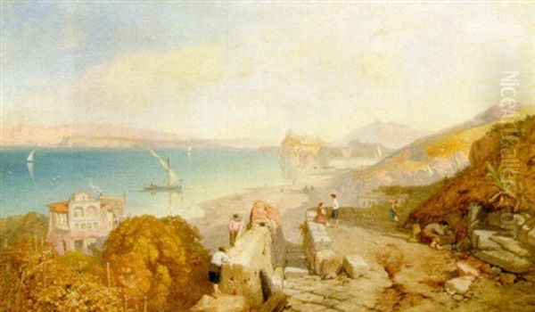 The Golf Island From Ischia Oil Painting by James Baker Pyne