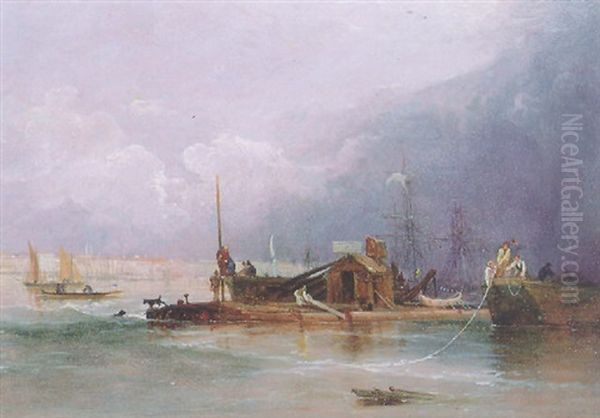 The House Boat Oil Painting by James Baker Pyne