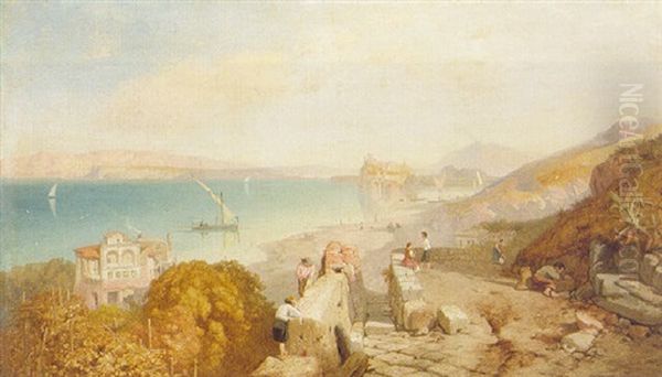 The Gulf Island From Ischia Oil Painting by James Baker Pyne